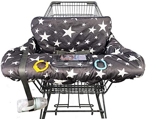 Shopping Cart Cover for Baby, Toddler 2-in-1 High Chair Cover, Star Print - Image 5