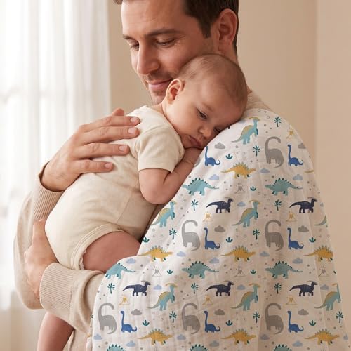GLLQUEN BABY Muslin Swaddle Blankets 4Pk Receiving Blanket Large 35" x 40" - Image 3