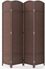 JOSTYLE Outdoor Privacy Screen 4-Panel Folding Room Divider Space Partition by Jostyle