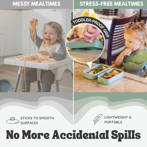 Baby Travel Feeding Set with Silicone Suction Plates - Image 4