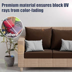 8Pcs Outdoor Cushion Covers, Stretch Patio Furniture Couch Chair Slipcovers - Image 3