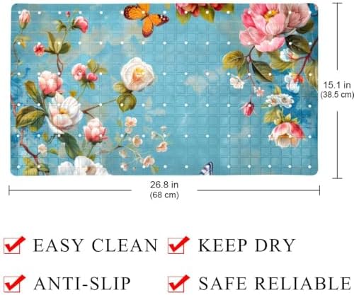 Bath Tub Shower Mat, Washable Bathtub Floor Mats, Suction Cups and Drain Holes - Image 4