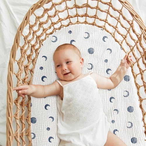 Bearmoss 2-Pack Baby Bassinet Sheets - Image 3