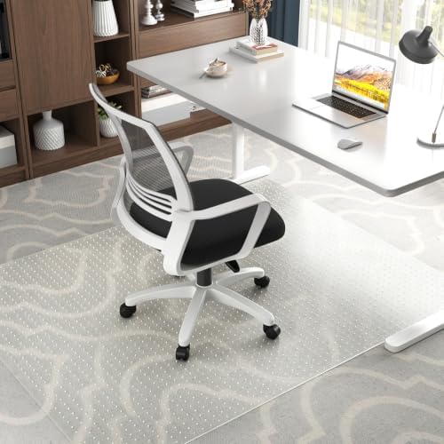 Office Chair Mat for Carpet Floors, Sturdy PVC Computer Chair Mats Anti-Slip by SHAREWIN