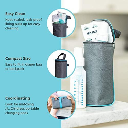 J.L. Childress Baby Bottle Bag, Breastmilk Cooler, Fits 1-2 Bottles - Image 2
