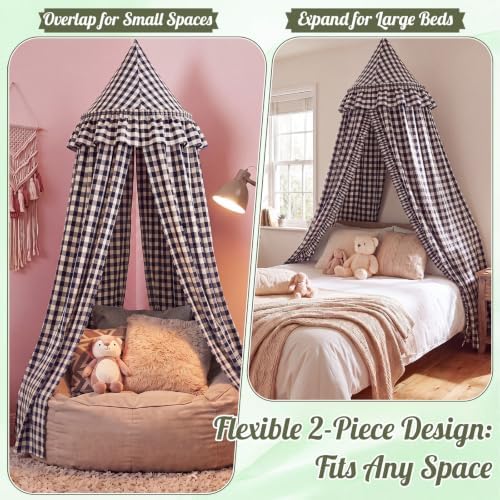 SmoothNovelty Gingham Plaid Bed Canopy - Image 5