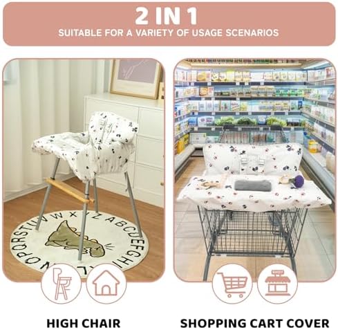 Shopping Cart Cover for Baby 2 in 1 High Chair Covers for Restaurant - Image 4