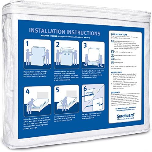 SureGuard Twin XL Zippered Mattress Protector Encasement - Image 2