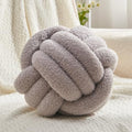 Petrella Light Gray Knot Pillow Ball, 11 Inch Round Decorative Throw Pillow by Petrellatoy
