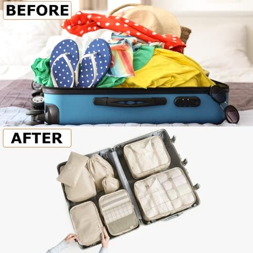 LANSKLBD 6/8 Set Packing Cubes for Suitcases Travel Luggage Packing Organizers - Image 3
