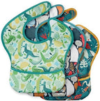 3 Pack Waterproof Baby Bibs for Eating, Mess Proof Feeding Bib by CivaruaKids