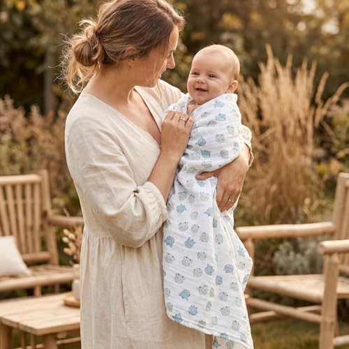 Muslin Swaddle Blankets for Newborn, Cotton Receiving Blanket - Image 5