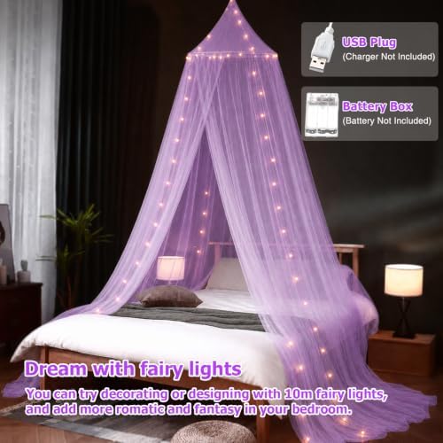 Bed Canopy with Lights, Bed Canopy - Image 2