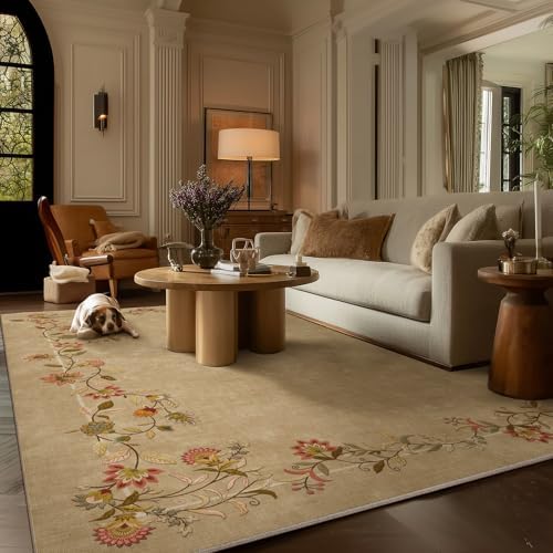 Washable Area Rugs for Living Room: 6x9 Bedroom Rug Non Slip Large Carpet - Image 6
