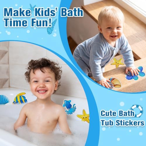 Secopad 20PCS Sea Cartoon Fish Non Slip Bathtub Stickers - Image 3