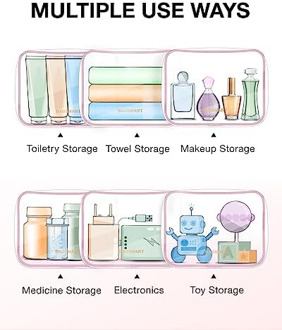 BAGSMART Clear Toiletry Bag 2-Pack TSA Approved Water-Repellent - Image 5