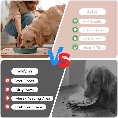Dog Cat Food Mat, Absorbent Pet Feeding Mat - Image 5