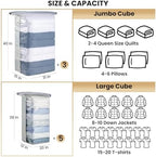 TAILI 8 Pack Vacuum Storage Bags, Cube Combo - Image 2