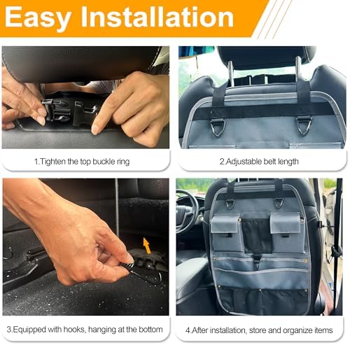 Car Seat Back Organizer with Multiple Storage Pockets, Universal Fit - Image 5