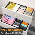 SpaceAid Drawer Organizer for Clothes, 18 Pack Dresser Drawer Organizer Bins - Image 3