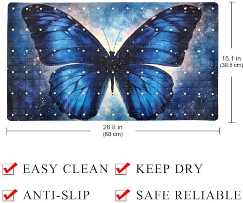 Bath Tub Shower Mat, Washable Bathtub Floor Mats, Suction Cups and Drain Holes - Image 4