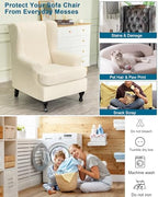 CRFATOP Wingback Chair Covers Stretch Armchair Slipcovers - Image 5