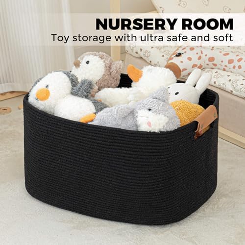 danpinera Large Blankets for Living Room, 72 L Woven Cotton Rope Baskets for - Image 5