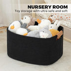 danpinera Large Woven Basket, 108 L Blanket Basket - Image 3