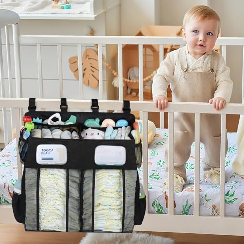 Accmor Changing Table Diaper Organizer, Hanging Diaper Caddy Organizer Stacker - Image 2
