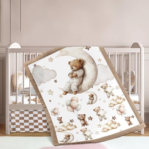 Hosuly 3 Pcs Bear Crib Bedding Set Nursery, Teddy Bear by Hosuly