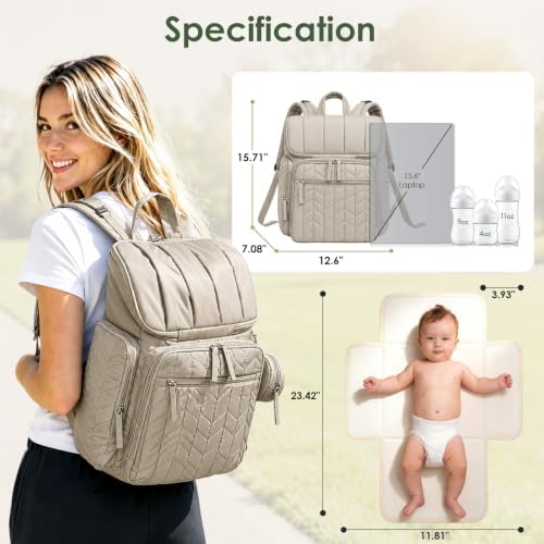 TOPEAST Diaper Bag Backpack, Large Travel Baby Bag - Image 2