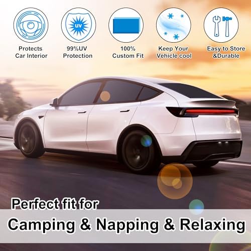 TINGLU Window Shades for Tesla Model Y Juniper 2025 2026 Accessories Car Side - Image 6