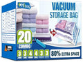 Vacuum Storage Bags, Space Saver Vacuum Seal Storage Bags 20-Pack Sealer Bags by HIBAG