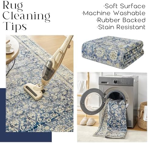 BILEEHOME Dark Blue 5x8 Area Rug - Image 4