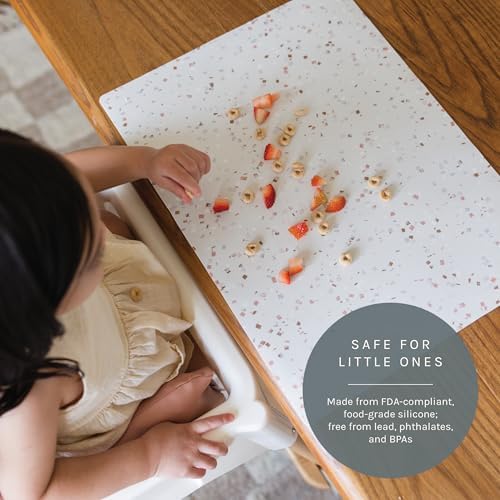 Yeah Baby Goods Silicone Toddler Placemat, Terrazzo on Milk - Image 2