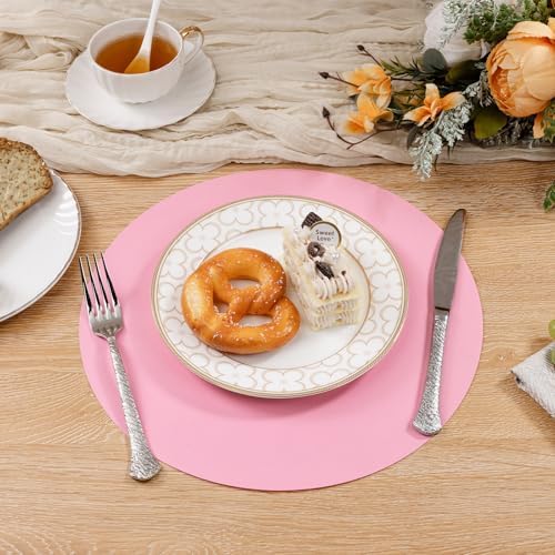 SHACOS 100 pcs Round Paper Placemats Disposable 13 inch Colored Paper Place Mats - Image 5