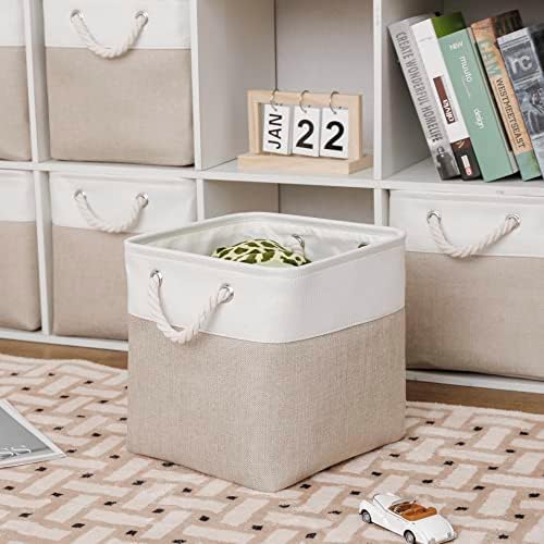 MidmmVick 11 x 11 Inch Cube Storage Bins, 6 Pack Large Collapsible Fabric - Image 3