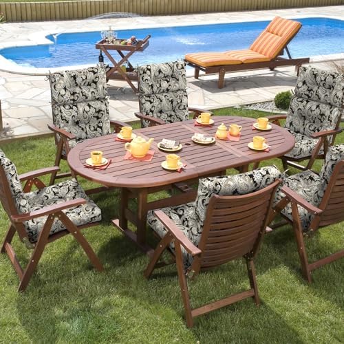 DYTXIII Outdoor High Back Chair Cushions Set of 2, Water Repellent Tufted - Image 7