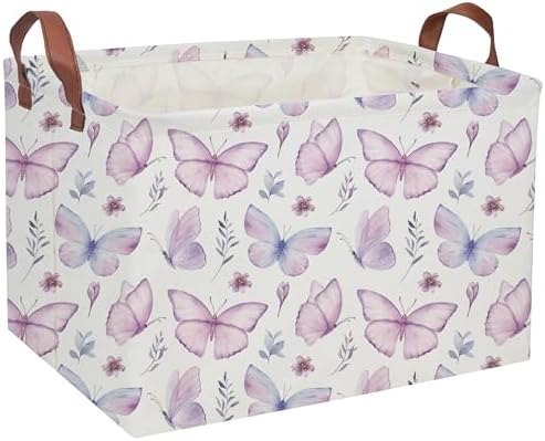 Rectangular Kids Baskets Butterfly Basket Kids Storage Bins Girls Basket Cute by DDBASKET