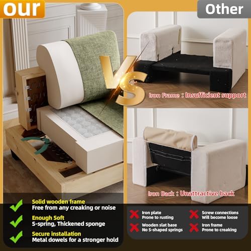 Rexulqo Oversized Accent Chair Set of 2, Armrest Organizer - Image 6