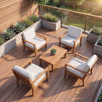 8Pcs Patio Cushion Covers Stretch Outdoor Furniture Protector Slipcovers - Image 6