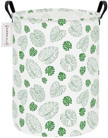 QUEENLALA Large Foldable Round Storage Basket Laundry Hamper by QUEENLALA
