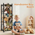 Stuffed Animal Storage Zoo Tower, 56In Wooden Large Stuffed Animal Holder - Image 3