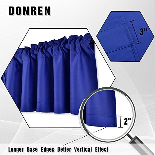 DONREN Royal Blue Valances for Bedroom - Image 6