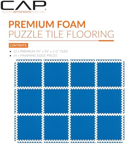 CAP Puzzle Exercise Mats | 1/2” Thick EVA Interlocking Foam Tiles - Image 2
