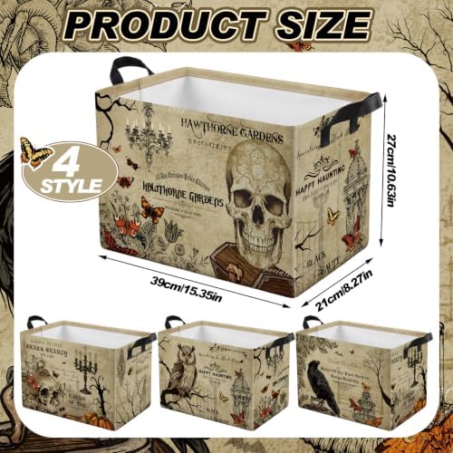 4 Pcs Vintage Halloween Storage Basket - Image 3