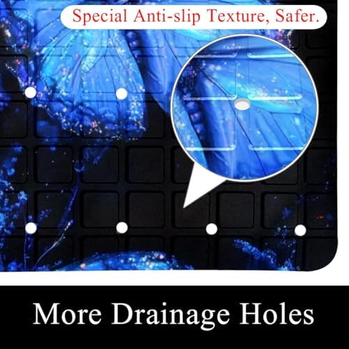 Bath Tub Shower Mat, Washable Bathtub Floor Mats, Suction Cups and Drain Holes - Image 2