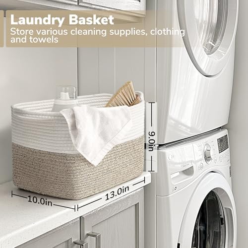 Goodpick Woven Storage Basket for Shelves, Light Brown - Image 6