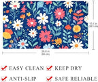 Bathtub Mat Non Slip 26.8x15.1In, Wildflowers Bath Mat - Image 4