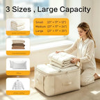 Comforter Storage Bag, Large Capacity Blanket Storage Bags 3-Layer Ultra Space - Image 5